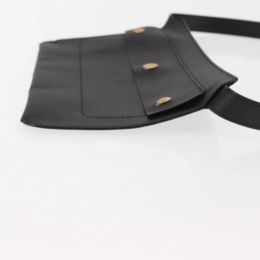 BURBERRY Waist Bag Leather Black Gold - Picture 4 of 15